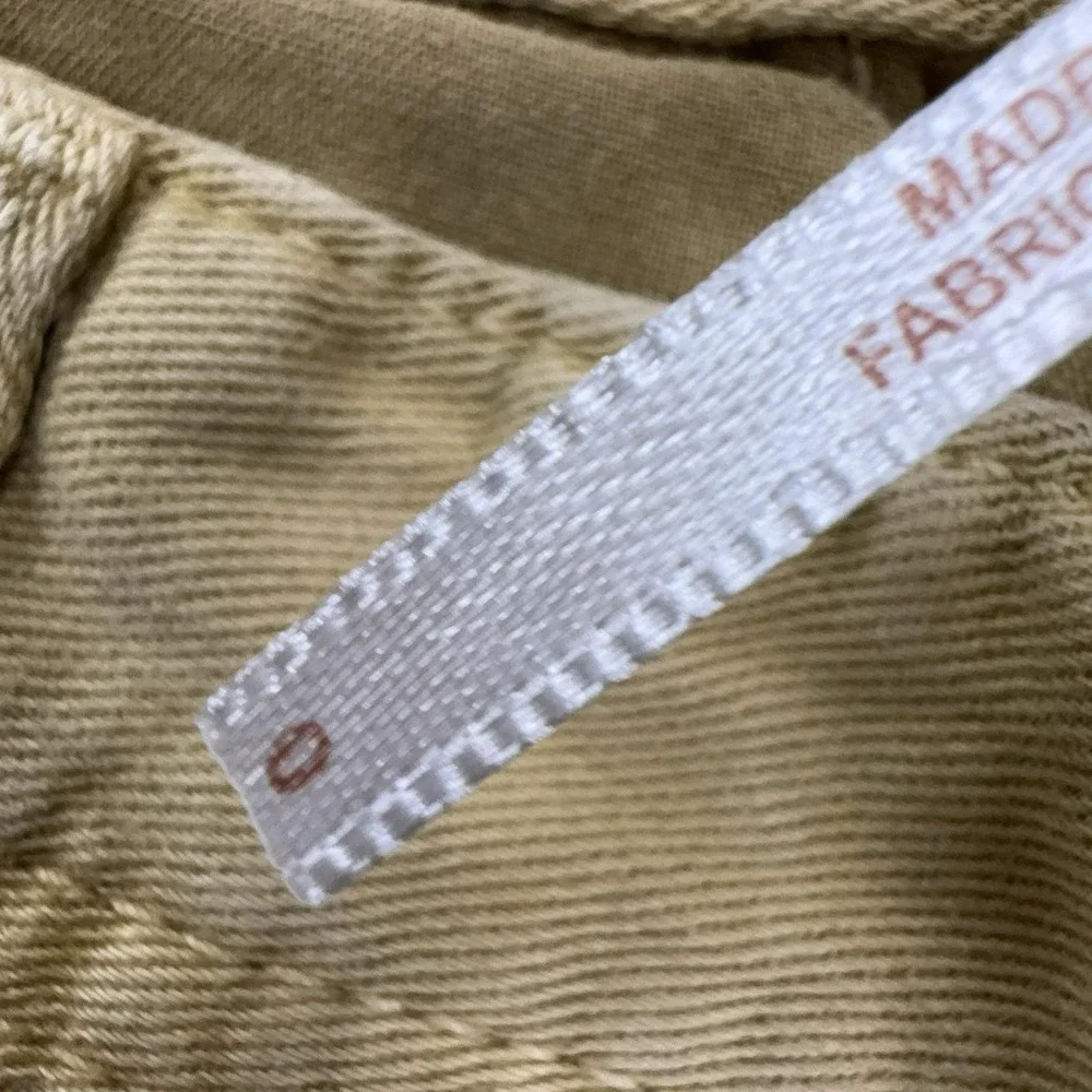 Free People Pants Womens 0 Beige Pleated Twill Chino Straight Leg Relaxed Casual